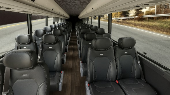 Interior of Charter Bus Company Monroe's 15 Passenger Minibus in Monroe
