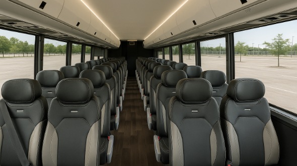 Interior of Charter Bus Company Monroe's 18 Passenger Minibus in Monroe