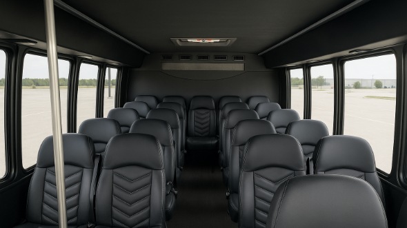 Interior of Charter Bus Company Monroe's 20 Passenger Mini bus in Monroe