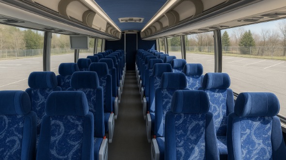monroe 50 passenger charter bus inside