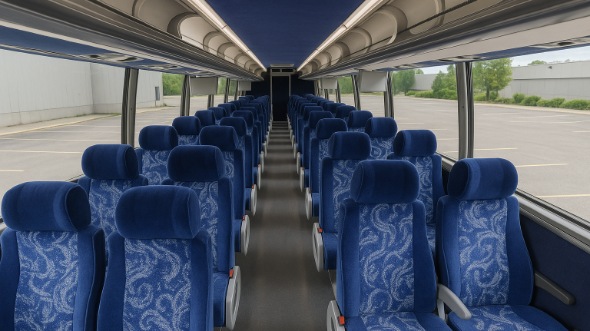 monroe 55 passenger charter bus inside