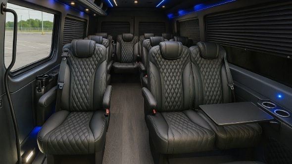 monroe sprinter van with driver inside