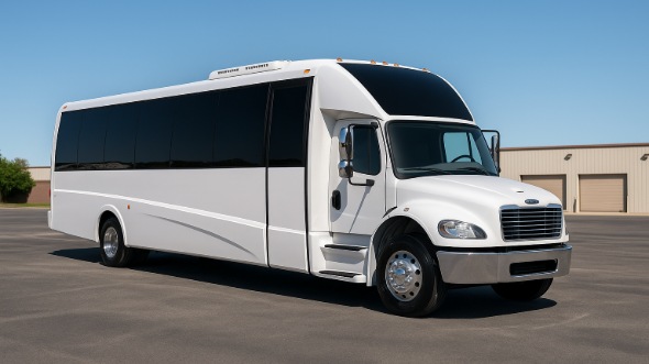 Exterior of Charter Bus Company Yonkers's Party Bus in Yonkers