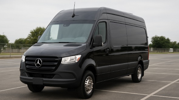 Exterior of Charter Bus Company Monroe's Sprinter Van Rental With Driver in Monroe